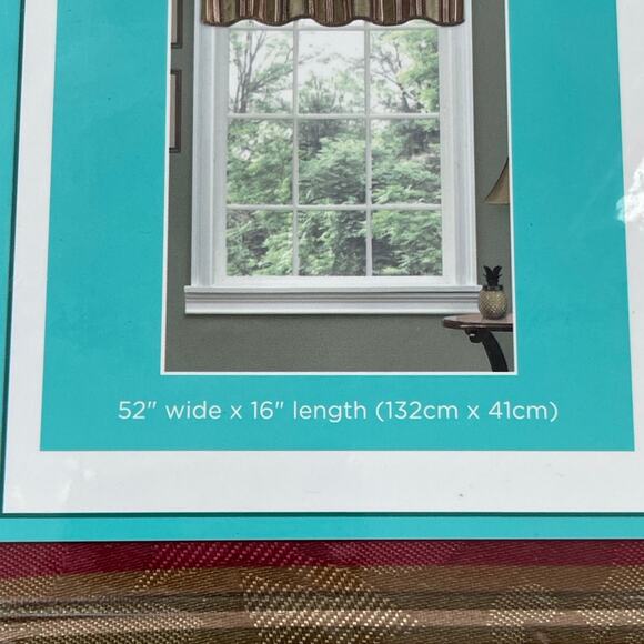 NIB  52" x 16" Short Valance Small Window Curtains - Picture 6 of 8